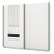 Guardaroba 2 Ante Bianco Opaco Nero 2 Ripiani Appendiabiti 220x205h cm, Apertura Scorrevole - Lalibe
