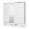 Guardaroba 2 Ante Bianco Opaco Nero 4 Ripiani Appendiabiti 205x216h cm, 2 Cassetti - Copala