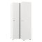 Guardaroba 2 Ante Bianco Opaco Nero 4 Ripiani Appendiabiti 95x208h cm, Apertura Battente - Tavole
