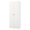 Guardaroba 2 Ante Bianco Opaco Nero Appendiabiti un Ripiano 79x208h cm, 2 Ante - Pomar