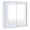 Guardaroba 2 Ante Bianco Traparente 5 Ripiani Appendiabiti 180x195h cm, 2 Ante - Lesale