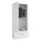 Guardaroba 2 Ante Bianco un Ripiano Appendiabiti 51x204h cm, 2 Cassetti - Montclare