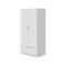 Guardaroba 2 Ante Bianco un Ripiano Appendiabiti 80x170h cm, un Cassetto - Budoia