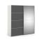 Guardaroba 2 ante grigio e bianco 182x201h cm - Cerreto