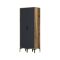 Guardaroba 2 Ante Marrone Noce Nero Antracite Appendiabiti 5 Ripiani 80x201h cm, 2 Ante - Acate