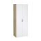 Guardaroba 2 Ante Marrone Quercia Bianco Lucido Appendiabiti 5 Ripiani 78.7x200.9h cm, 2 Ante - Argor