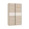 Guardaroba 2 Ante Marrone Rovere Beige Cashmere 2 Ripiani Appendiabiti 120x204h cm, 2 Ante - Maba