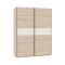 Guardaroba 2 Ante Marrone Rovere Beige Cashmere 2 Ripiani Appendiabiti 150x204h cm, 2 Ante - Manita
