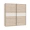Guardaroba 2 Ante Marrone Rovere Beige Cashmere 2 Ripiani Appendiabiti 200x204h cm, 2 Ante - Nalika