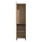 Guardaroba 2 Ante Marrone Rovere Nodi Nero Appendiabiti 2 Ripiani 54.5x205.5h cm, 2 Ante - Monta