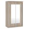 Guardaroba 2 Ante Marrone Rovere Traparente Appendiabiti 2 Ripiani 120x195h cm, 2 Ante - Lesela