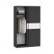 Guardaroba 2 Ante Nero Antracite Bianco 2 Ripiani Appendiabiti 120x204h cm, 2 Ante - Maba