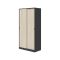 Guardaroba 2 Ante Nero Antracite Marrone Rovere 4 Ripiani Appendiabiti 100x200h cm, 2 Ante - Orgosolo
