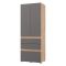 Guardaroba 2 Ante Nero Antracite Marrone Rovere Nodi Appendiabiti un Ripiano 79x208h cm, 2 Ante - Venas