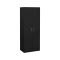 Guardaroba 2 Ante Nero Appendiabiti 5 Ripiani 78.7x200.9h cm, Apertura Battente - Argor