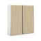 Guardaroba 2 ante quercia e bianco 182x201h cm - Accadia