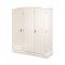 Guardaroba 3 ante- Bianco Appendiabiti 4 Ripiani 150x180h cm, Apertura Battente - Calosso