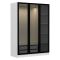 Guardaroba 3 Ante Bianco Appendiabiti 5 Ripiani 135x52 cm, 3 Ante - Gerrei