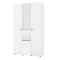 Guardaroba 3 Ante Bianco Opaco Nero Appendiabiti 4 Ripiani 117x52 cm, 3 Ante - Ouarza