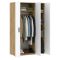 Guardaroba 3 Ante Marrone Rovere Bianco Appendiabiti 4 Ripiani 111x52 cm, 3 Ante - Pettineo