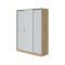 Guardaroba 3 Ante Marrone Rovere Nodi Bianco Appendiabiti 4 Ripiani 150x50 cm, 6 Vani - Senales