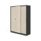 Guardaroba 3 Ante Nero Antracite Marrone Rovere 4 Ripiani Appendiabiti 150x50 cm, 3 Ante - Senales