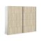 Guardaroba con appendiabiti bianco e quercia 242x201h cm - Acerno