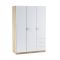Guardaroba con appendiabiti bianco e rovere 121x180h cm - Apaches