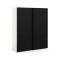 Guardaroba con appendiabiti nero e bianco 182x220h cm - Portlouis