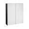 Guardaroba con appendiabiti nero e bianco lucido 182x220h cm - Taxus
