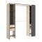 Guardaroba con appendiabiti rovere e antracite 180x205h cm - Era