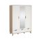 Guardaroba con appendiabiti rovere e bianco 147x201h cm - Pyarr