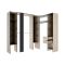 Guardaroba con ripiani regolabili antracite e rovere 234x205h cm - Dindo