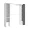Guardaroba con ripiani regolabili bianco e grigio 180x205h cm - Acron