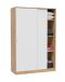 Guardaroba con ripiani regolabili bianco e rovere nodi 120x200h cm - Adrenalin