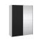 Guardaroba con specchio bianco e nero 150x200h cm - Seraphine