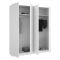 Guardaroba Grande Bianco 2 Ripiani Appendiabiti 51x204h cm, Cassetti - Holder