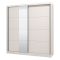 Guardaroba Grande Bianco Beige Nero Appendiabiti 5 Ripiani 205x215.5h cm, 8 Vani - Orero