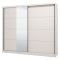 Guardaroba Grande Bianco Beige Nero Appendiabiti 8 Ripiani 251x215.5h cm, 12 Vani - Pedavena