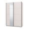 Guardaroba Grande Bianco Crema Nero Appendiabiti 2 Ripiani 145.5x217.5h cm, Apertura Scorrevole - Pasturo