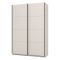 Guardaroba Grande Bianco Crema Nero Appendiabiti 2 Ripiani 145.5x217.5h cm, Apertura Scorrevole - Tredozio