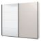 Guardaroba Grande Bianco Crema Trasparente Appendiabiti 2 Ripiani 245x217.5h cm, Apertura Scorrevole - Laghi