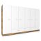 Guardaroba Grande Bianco Marrone Noce 10 Ripiani 2 Cassetti 243x181h cm, Appendiabiti - Madruzzo