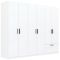 Guardaroba Grande Bianco Nero 3 Ripiani Appendiabiti 269x210h cm, un Cassetto - Libaha