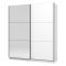 Guardaroba Grande Bianco Nero Appendiabiti 5 Ripiani 179x210h cm, 2 Ante - Verzino