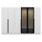 Guardaroba Grande Bianco Nero Fume Appendiabiti 10 Ripiani 270x210h cm, Apertura Battente - Roviano