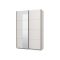 Guardaroba Grande Bianco Opaco Nero Appendiabiti 2 Ripiani 145.5x217.5h cm, Apertura Scorrevole - Pasturo