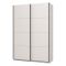 Guardaroba Grande Bianco Opaco Nero Appendiabiti 2 Ripiani 145.5x217.5h cm, Apertura Scorrevole - Tredozio