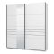 Guardaroba Grande Bianco Opaco Nero Appendiabiti 2 Ripiani 195x217.5h cm, Apertura Scorrevole - Siri