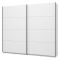 Guardaroba Grande Bianco Opaco Nero Appendiabiti 2 Ripiani 245x217.5h cm, Apertura Scorrevole - Salemi